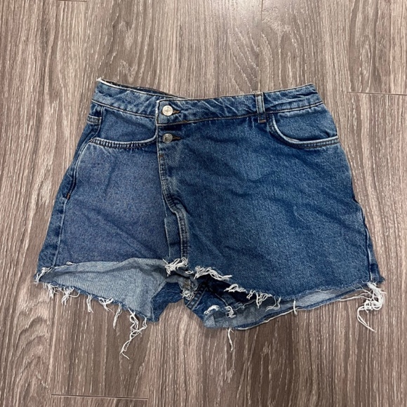 ZARA | Denim Mini Skort - Picture 1 of 4